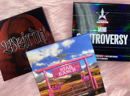 Bundle of 3 Mini Eyeshadow Palettes Star Ranch, Weirdo & Mini Controversy + The Gloss Let Me Be Perfectly Clear + Free Gift